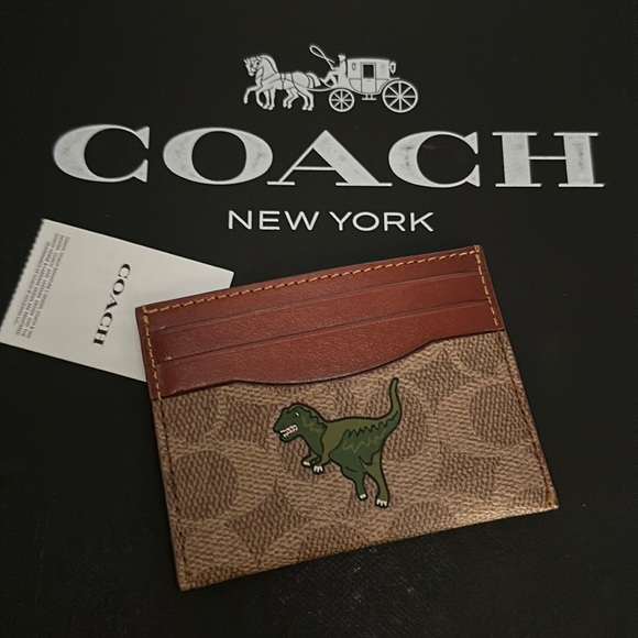 Coach Bags Coach Wallet Card Case Leather Signature Canvas Rexy